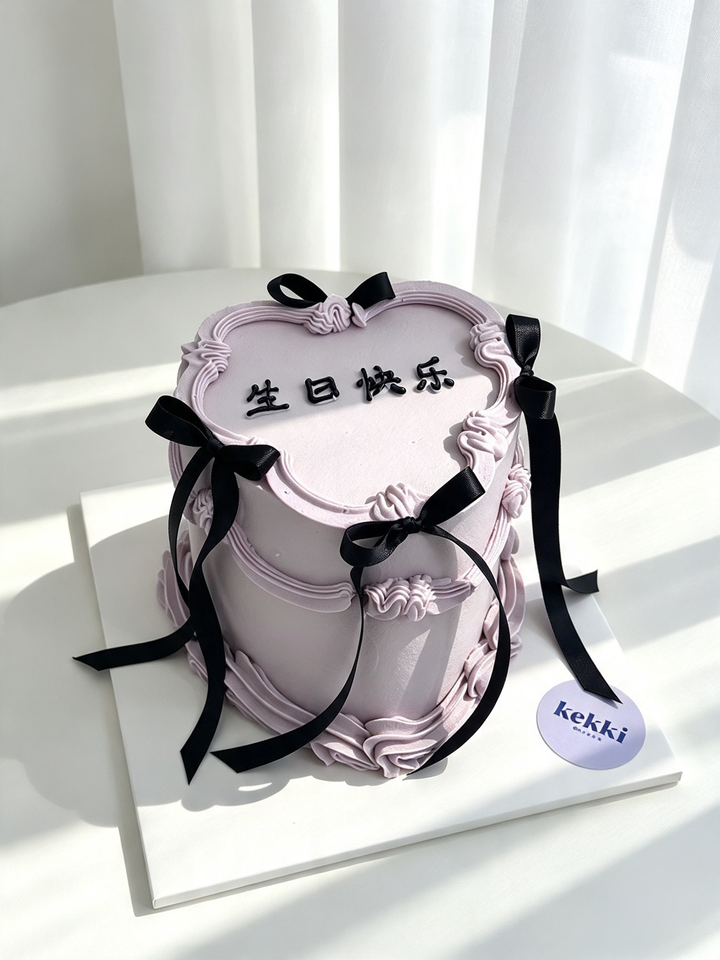 Classic Ribbon Cake piping design 9