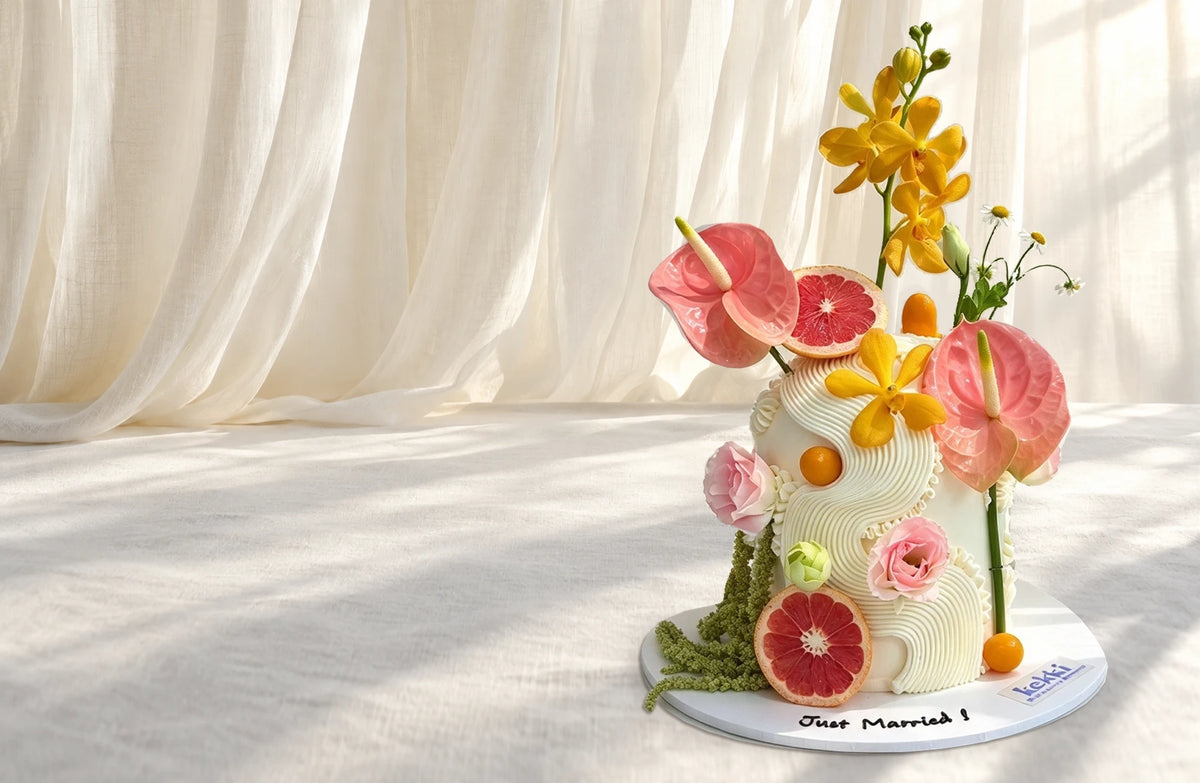Kekki citrus floral custom cake